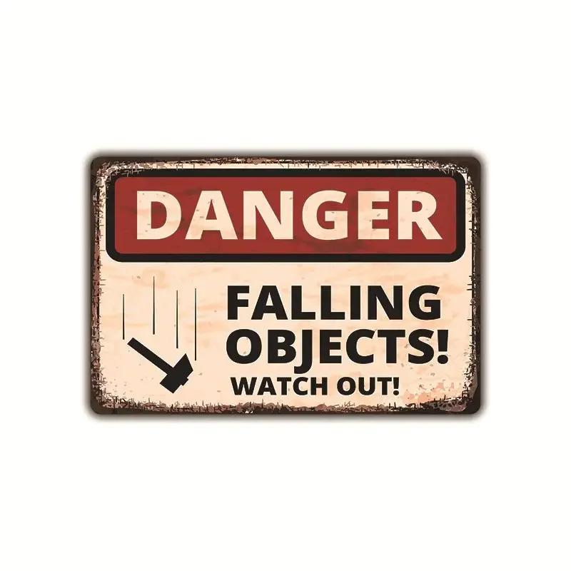 New Public Hazard Warning Sign Metal Tin Garden Signs Decorative Painting Frameless Hanging Paintings Living Room Home Decor