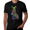 Rainbow Zebra In Bold Watercolors Tshirt Plus Size Summer Short Sleeve Tshirt
