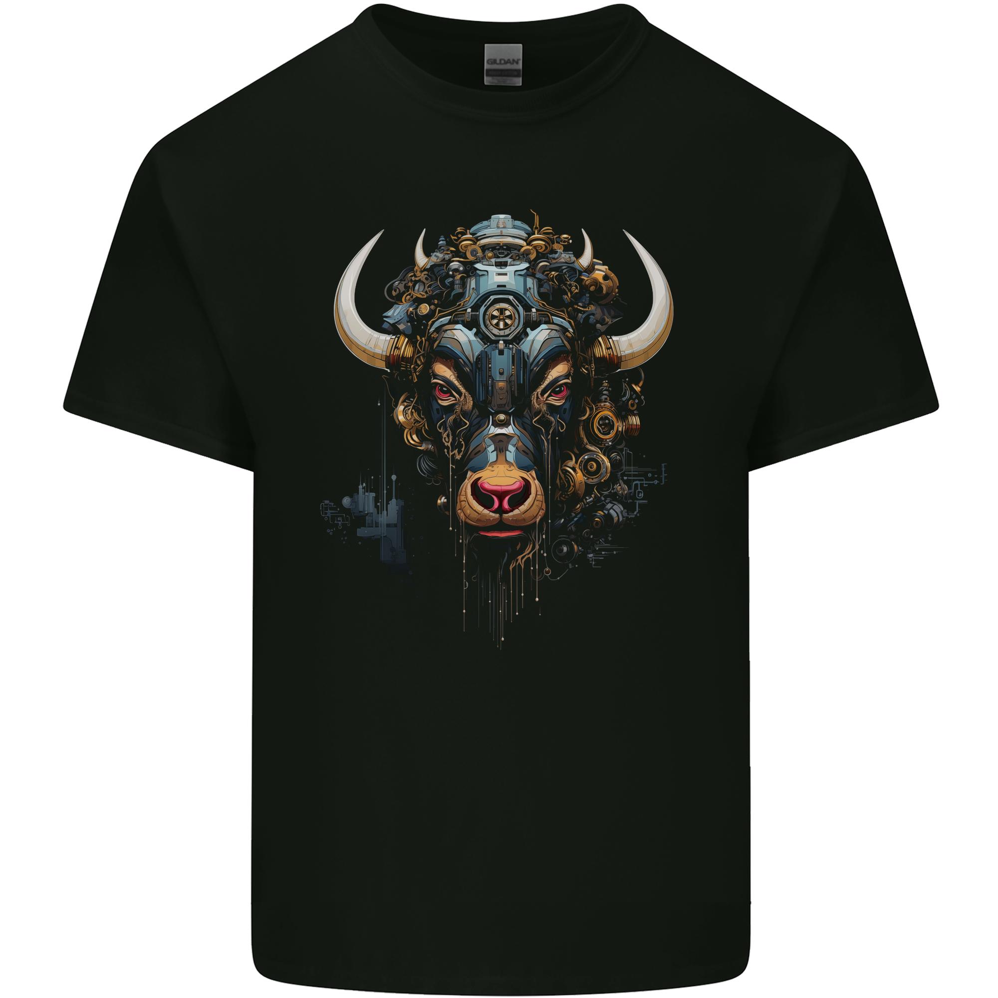 Cyberbull Cyborg Bull Steampunk Fantasy Cow Unisexs Light Cotton TShirt S