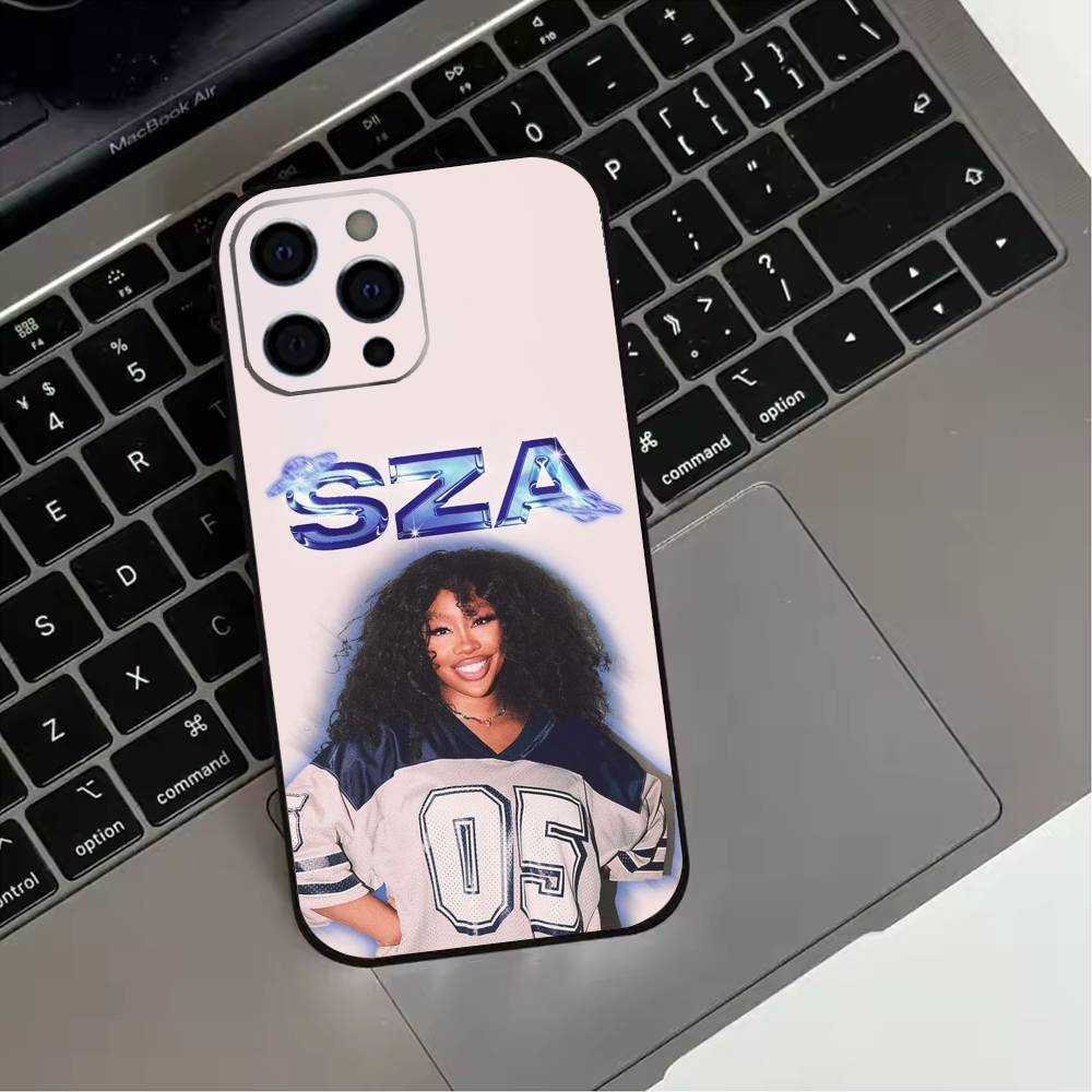 

SZA Ins-Style Singer Phone Case For iPhone 17,16,15,14,13,12,11 Plus,Pro Max,XS,Soft Silicone Black Cover iPhone13