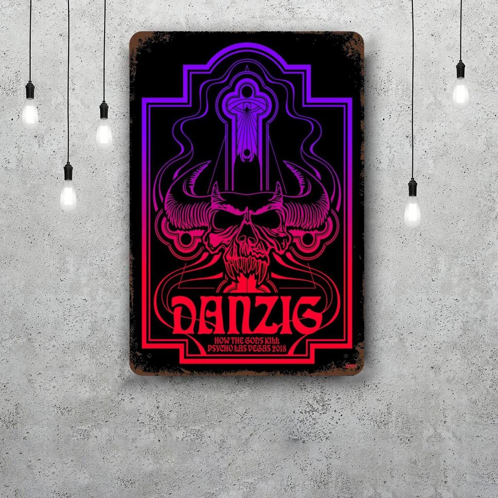 Glenn Danzig Vintage Metal Tin Signs Posters Decor Retro Metal Plaque Wall Art Decor for Garage Bar