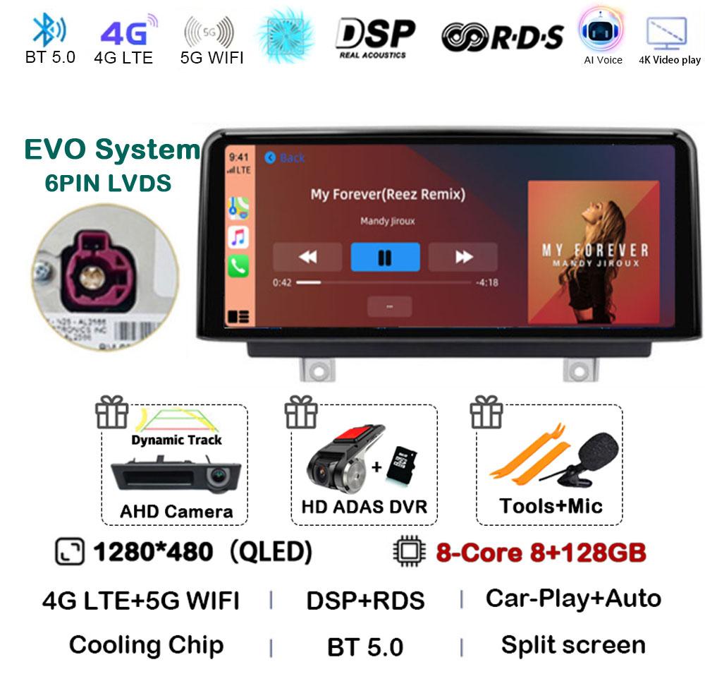 Android 14 Wireless Carplay Auto 10.25'' For BMW 1/2/3/4 Series F20/F21/F22/F30/F31/F32/F33/F34/F36 Car Radio Multimedia Stereo