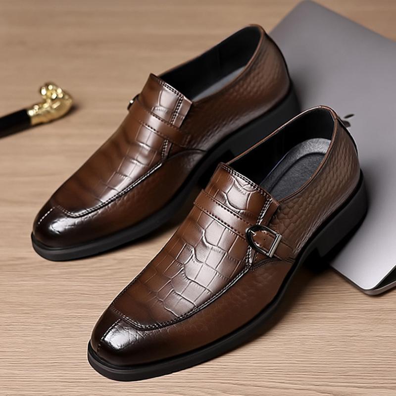 Men Social Shoes Leather Casual Spring Autumn Pointed Toe Dress Shoes Man High Quality Party Legitimate Suit Men's Shoes