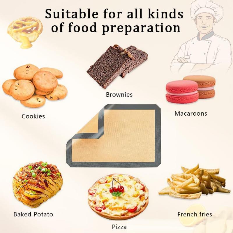 1Pc Reusable Silicone Baking Mat Sheet Non-Stick Heat Resistant Cookie Sheet for Oven Grill Microwave - Kitchen Baking Tool