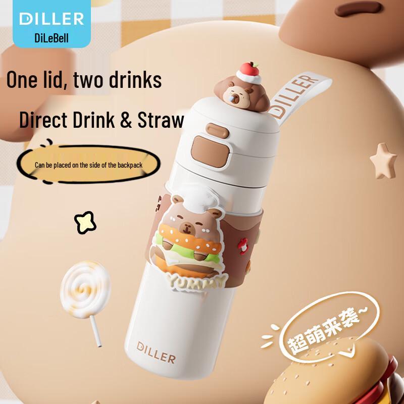 DILLER Capybara Double-Drink Insulated Bottle