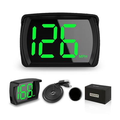 New Speedometer HUD GPS Digital Speed Meter MPH Speedo Head Up Display For Cars Trucks, USB Cable Plug & Play (G20-Only Green)