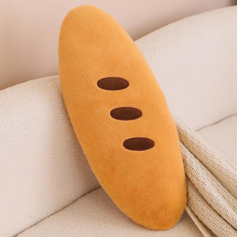 Simulated Long Baguette Pillow Plush Toy Doll Girl Sleeping on The Sofa on The Bed and Legs Clamping on The Pillow Gift