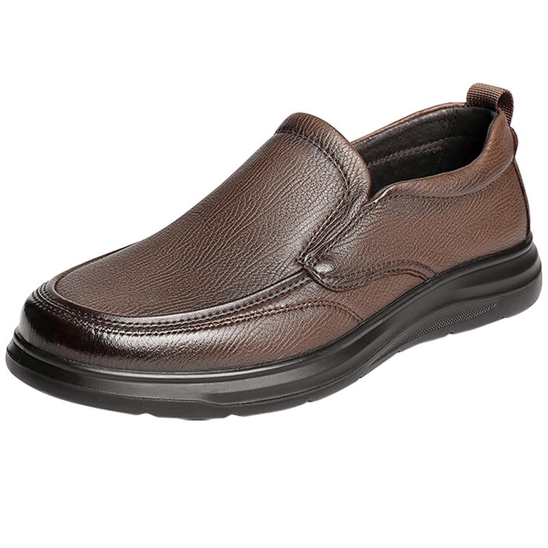 Senda Men s Casual Sheepskin Leather Slip-On Shoes 43
