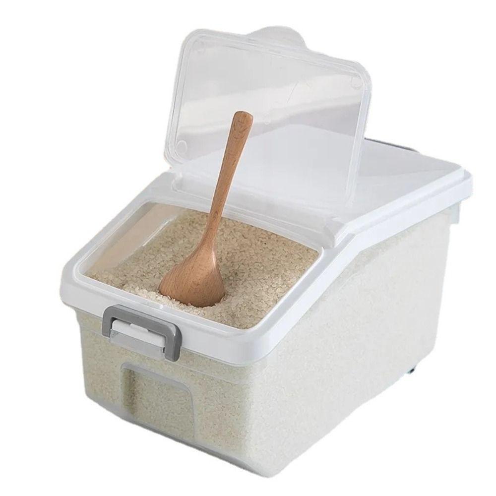 to Use With Lid Space Saving Grain Storage Tank Rice Container Kitchen Storage Box Flour Bucket