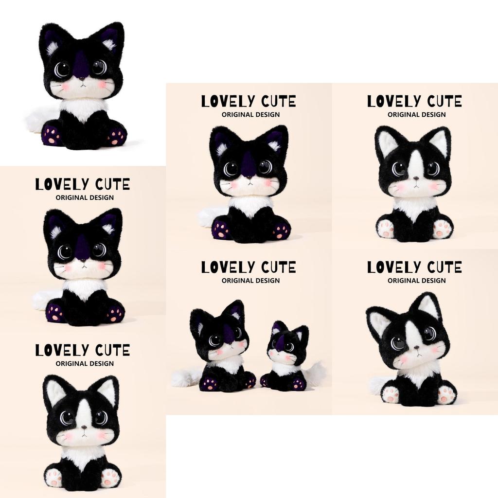 Cartoon Cat Plush Toy With Soft Short Pile For Kids And Collectors