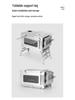Portable Windproof Outdoor Stainless Steel Wood and Charcoal Camping Stove with Glass Heater and Grill