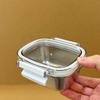 304 Stainless Steel Food Preservation Box Sealed Lid Simple Food Storage Containers Dishwasher Safe Lunch Box Crisper Box