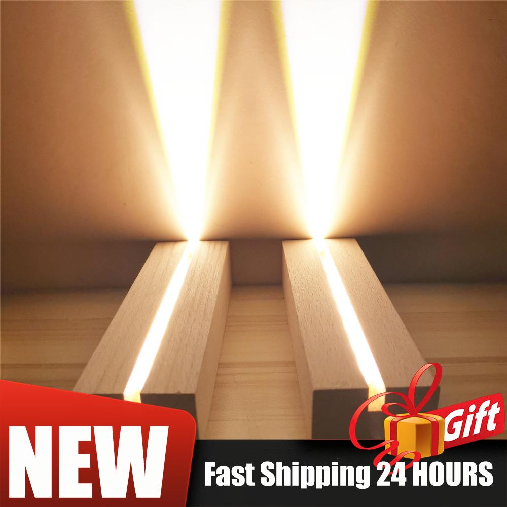 1-5 STÜCKE LED Holz Display Basis Kreativer USB Beleuchteter Ständer Kristall Holz Beleuchtete Basis Ständer 3D Handgefertigt USB Holzbasis Ornamente