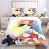 3-teiliges Bettwäscheset mit Pinocchio und Kätzchen-Aufdruck, Weiche und bequeme Bettbezüge für Schlafzimmer, Gästezimmer S078