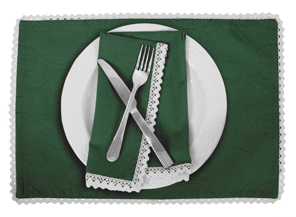 Vargottam Schwarze Heimdeko Baumwolle Flex Wendestoff Weiße Spitze Platzsets Tisch Essmatten-Set von