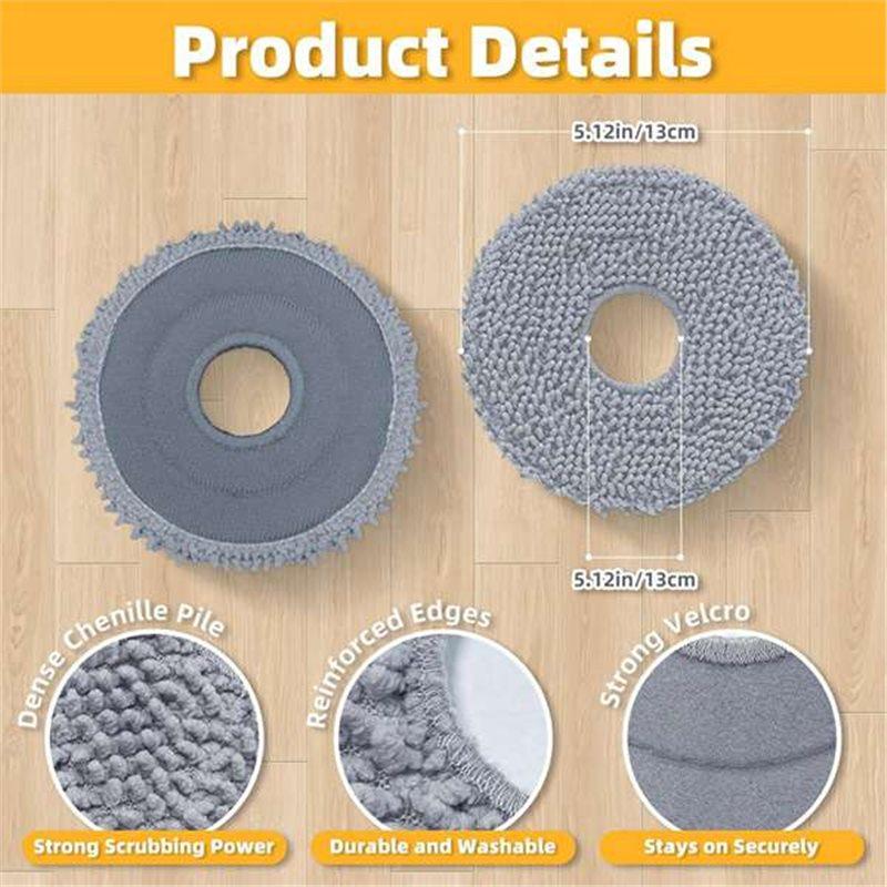 A34R For Roborock QV 35A/Saros 10R/Q Revo/Qrevo S Robot Vacuum Cleaner Compatible 8 Pack Mop Pads Replacement Parts Accessory