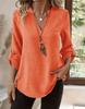 2025 Autumn/Winter V-neck Button Pocket T-shirt for Women