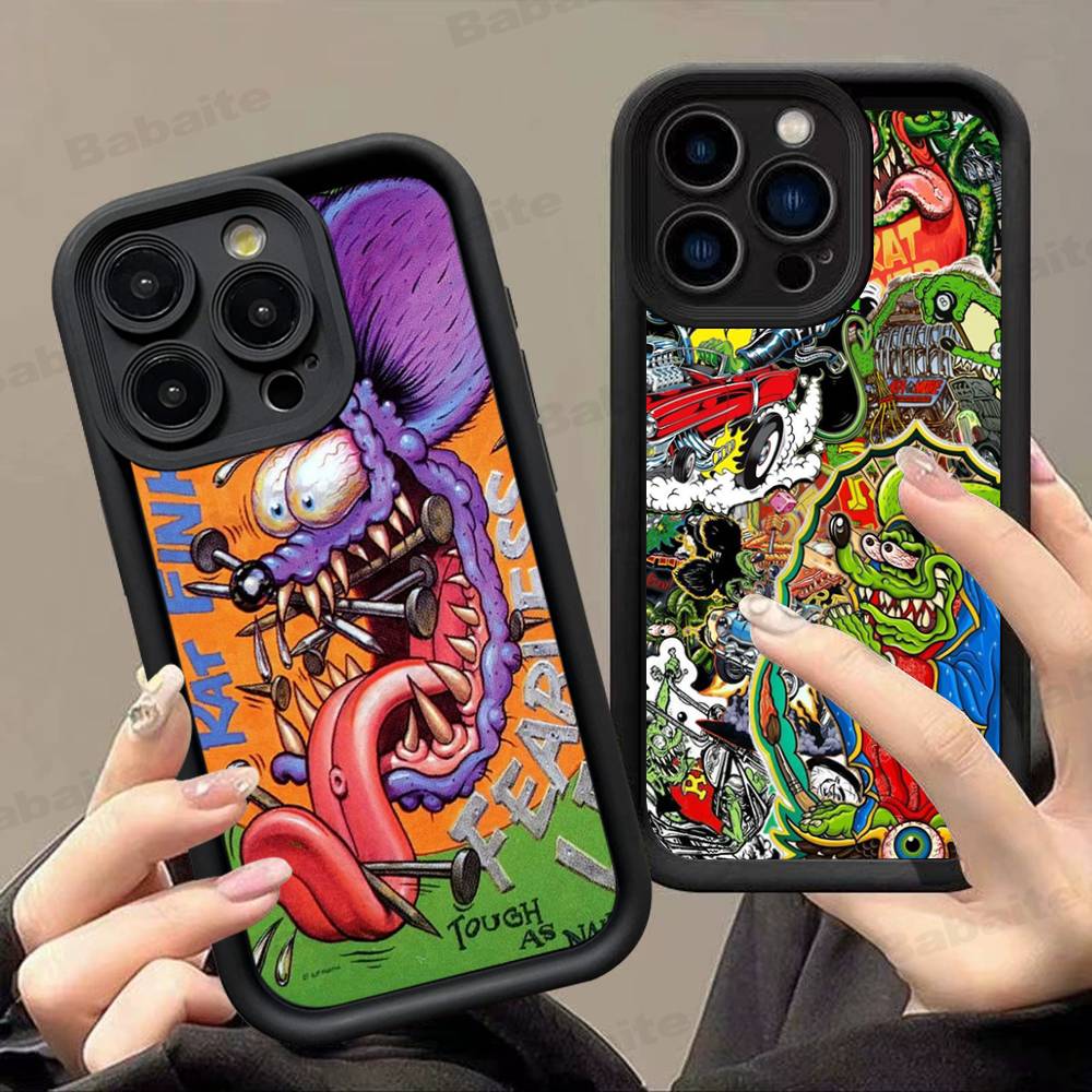 Funny Rat Fink Silicone Phone Case For IPhone 17 Pro Max 16 15 14 13 12 11 Plus 17 Air