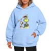 Ladies' Christmas Style Printed Hoodie With Wool And Pockets For Women