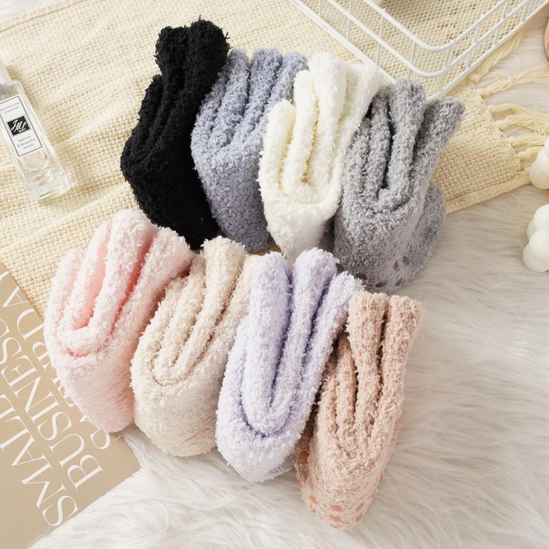 New Women's Slouch Socks Women Thickened Coral Fleece Warm Indoor Floor Silicone Non-slip Invisible Cotton Boat Socks