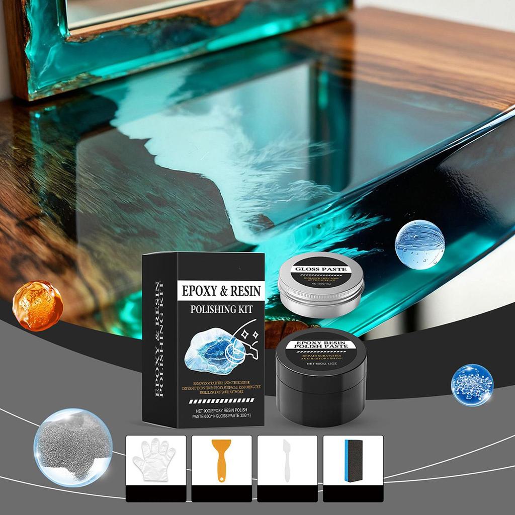 Repair Epoxy Polishing Kit For Resin Luster Restoration Cream Epoxy Scratch Polishing Compound For Beginners Art Projects