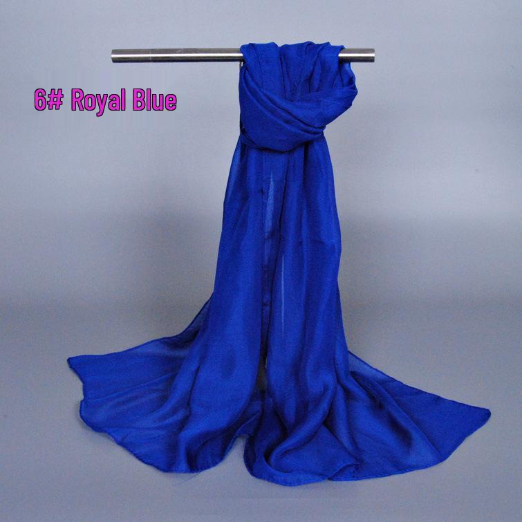 Однотонная шаль из шифона-жоржета красного цвета - Легкий женский танцевальный шарф