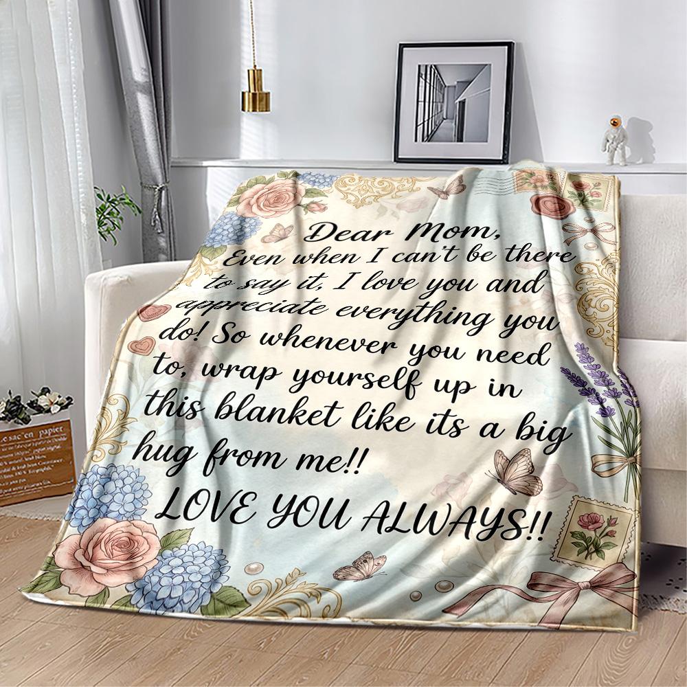 Best Mom In The World Flannel Blanket-Soft and Suitable for Sofas,Beds,Offices,Travel,All Seasons,Great Gift for Holidays and Birthdays.