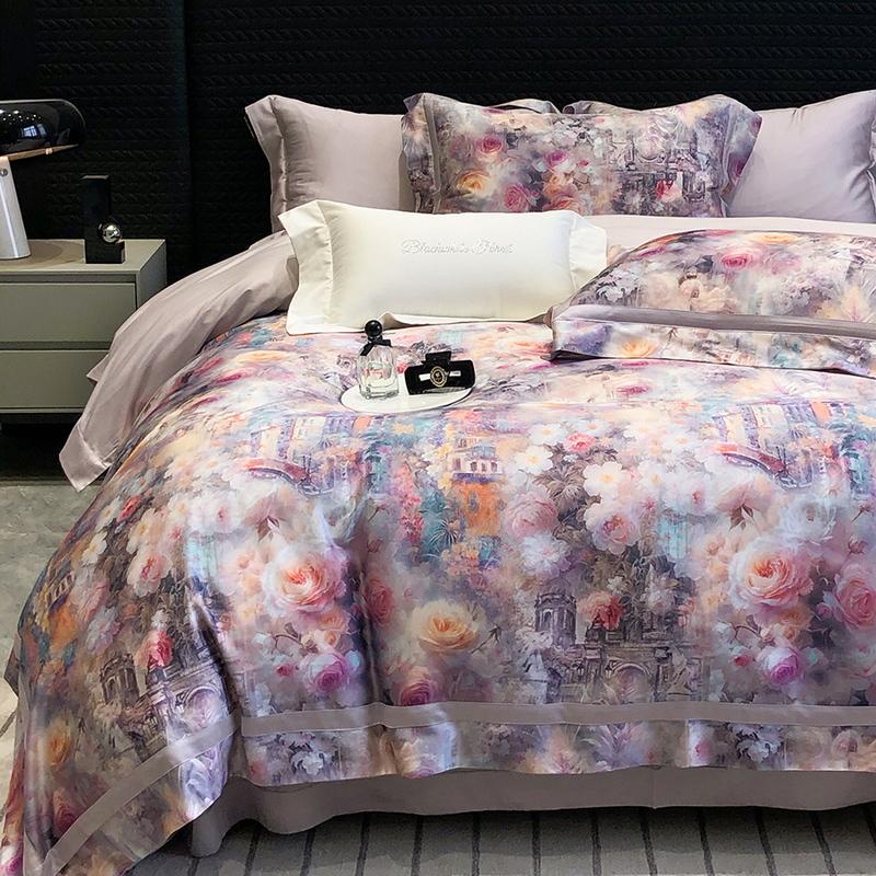 Svetanya Digital Print Bedding Set Egyptian Cotton Bed Linens Sheet Pillowcase Duvet Cover Set Underwear
