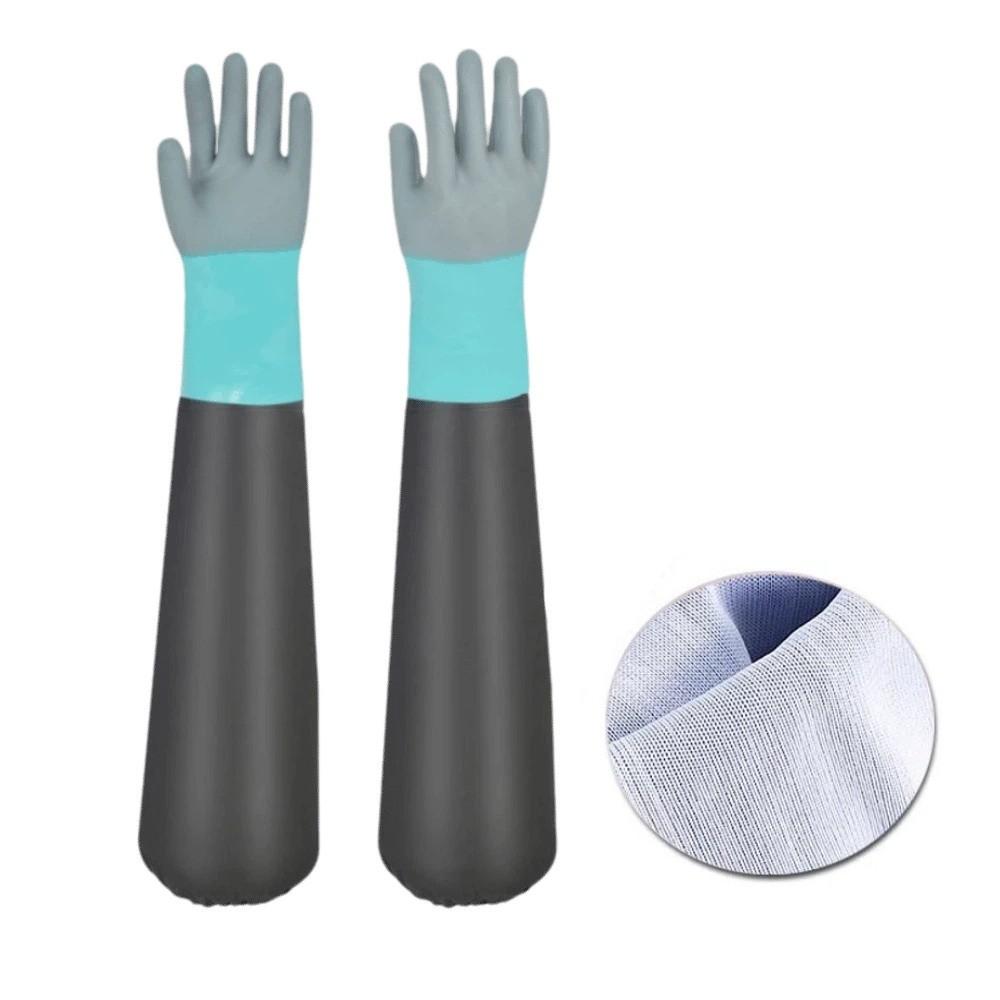 Non-Slip Rubber Work Gloves 70cm Drain Cleaning Gloves Long Rubber Gloves  Drain Cleaning