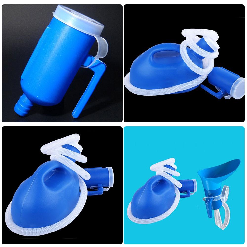 2000 ml Blau Weiß Tragbar Urinflasche Kunststoff Urinal Toilettenhilfe Flasche Mann Frau Toilettenartikel Für Outdoor Camping Auto