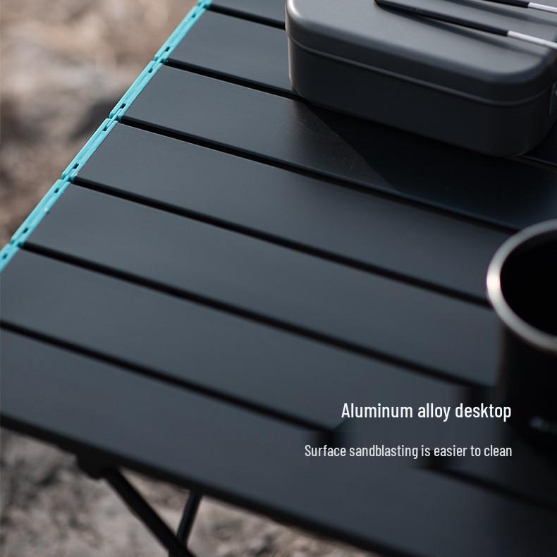Portable Folding Aluminum Camping Table - Multi-purpose for Picnic, BBQ, and Outdoor Activities.