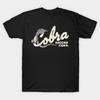 Men Black Print T-shirt Cobra Records No-Cut Transfer Paper Print Cotton Tshirt