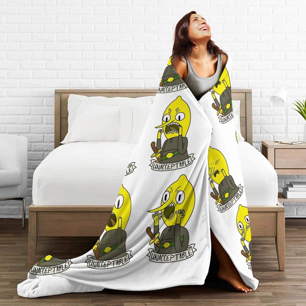 Lemongrab Unacceptable Blankets Quality Soft Warm Throw Blanket Winter Kids Adult Outdoor Novelty Bedspread