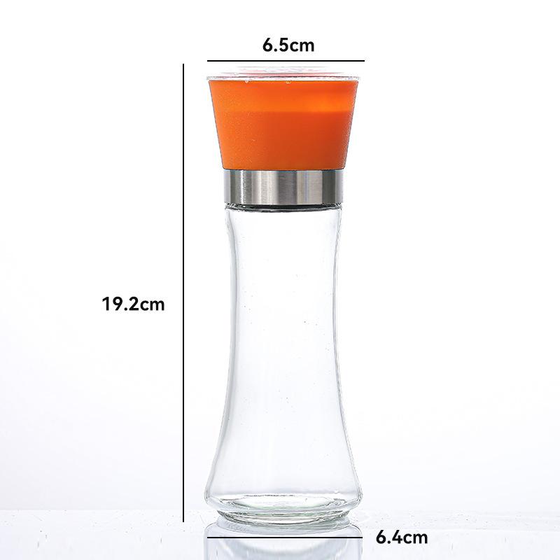 Stainless Steel Salt and Pepper Mill Manual Food Herb Grinders Spice Jar Containers Kitchen Gadgets Spice Bottles Glass