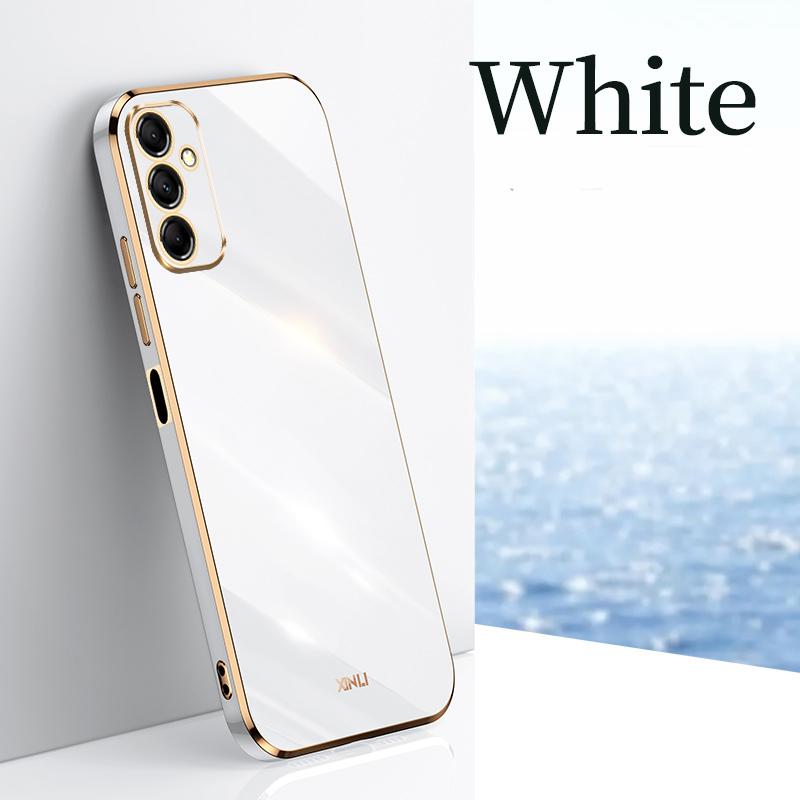 Electroplated Plating Square Frame Phone Case Funda For Samsung Galaxy A56 A36 A26 A16 A55 A35 A25 A15 A 55 35 25 5G Soft Cover
