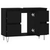 Bathroom Cabinet Black 80x33x60 Cm Particleboard