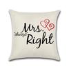Lover Red Lips Beard Cushion Cover Cotton Linen Valentine'S Day Throw Pillow Case For Sofa Couple Decorative Pillowcase Zt119