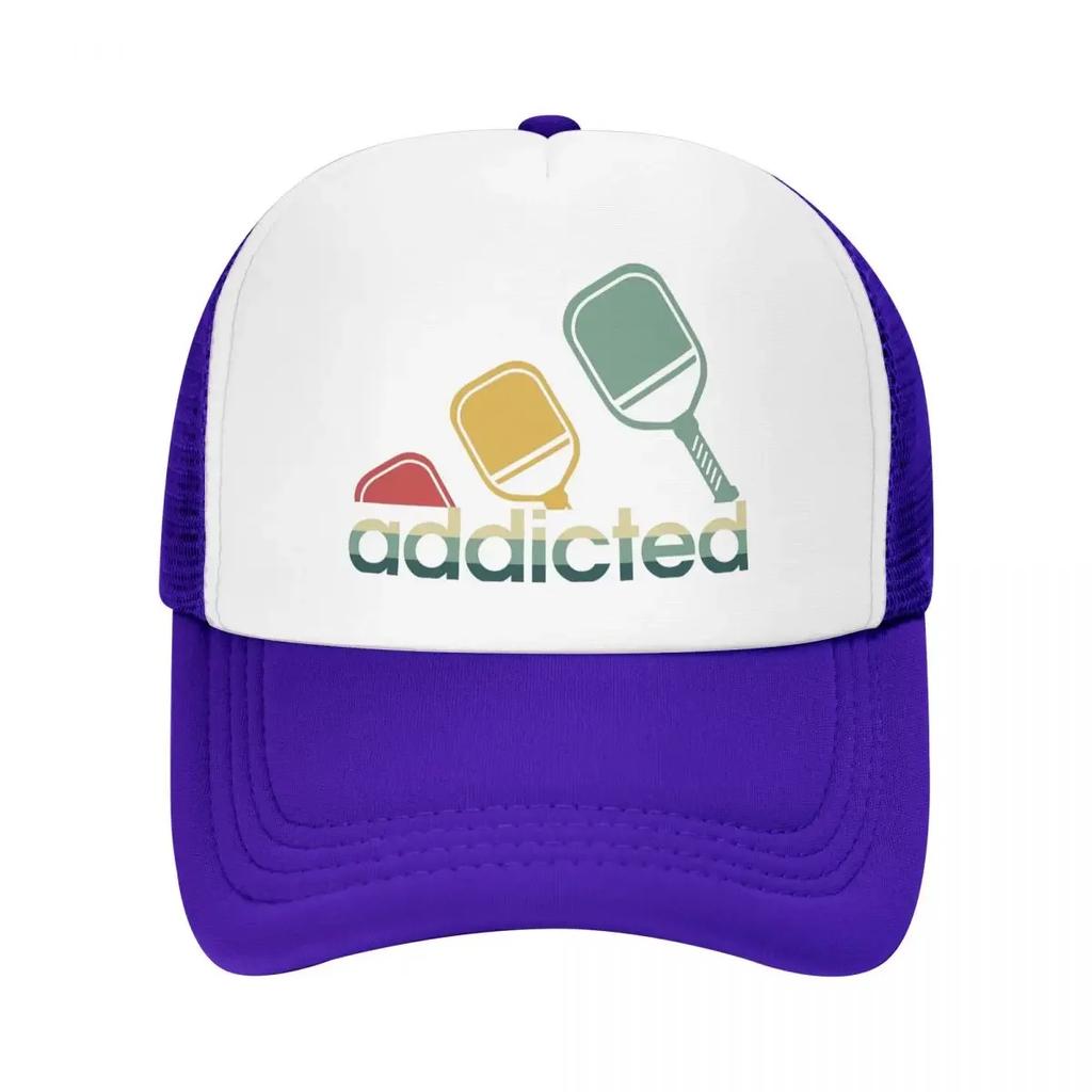Addicted To Pickleball Sports Mesh Golf Hat Caps Outfits for Women Unisex Adjustable Baseball Cap Mesh-Back Cooling Breathable Caps
