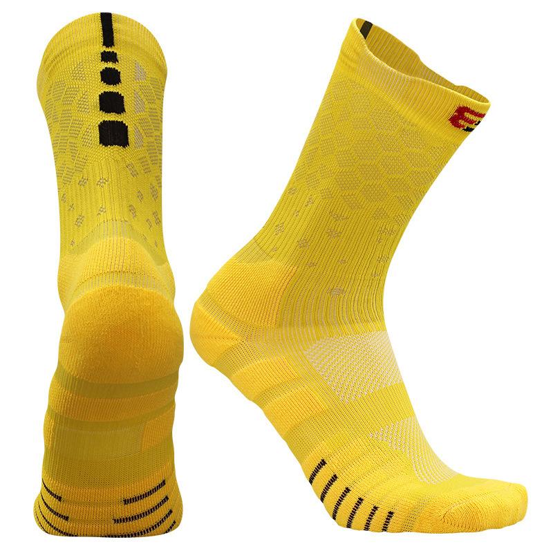 Calcetines de baloncesto de élite gruesos para hombre, calcetines de ciclismo de algodón con fondo de toalla para deportes al aire libre, calcetines para correr para hombre