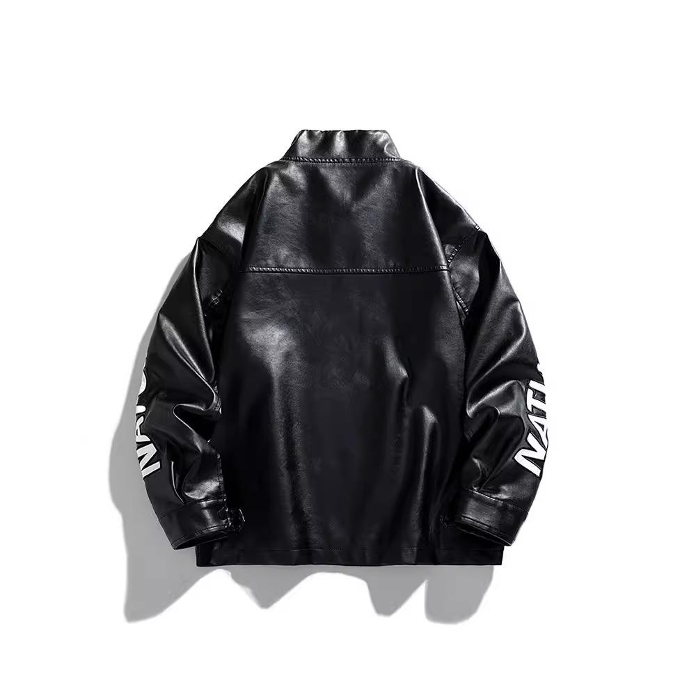 American Leather Jacket Men's Spring and Autumn Street Pilot Locomotive Suit Cotton Top American Ruffian Jacket
