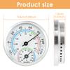 3Pcs Indoor 2 In 1 Analog Thermometer Hygrometer Aluminum Temperature Humidity Monitor Gauge Lightweight for Office Kitchen