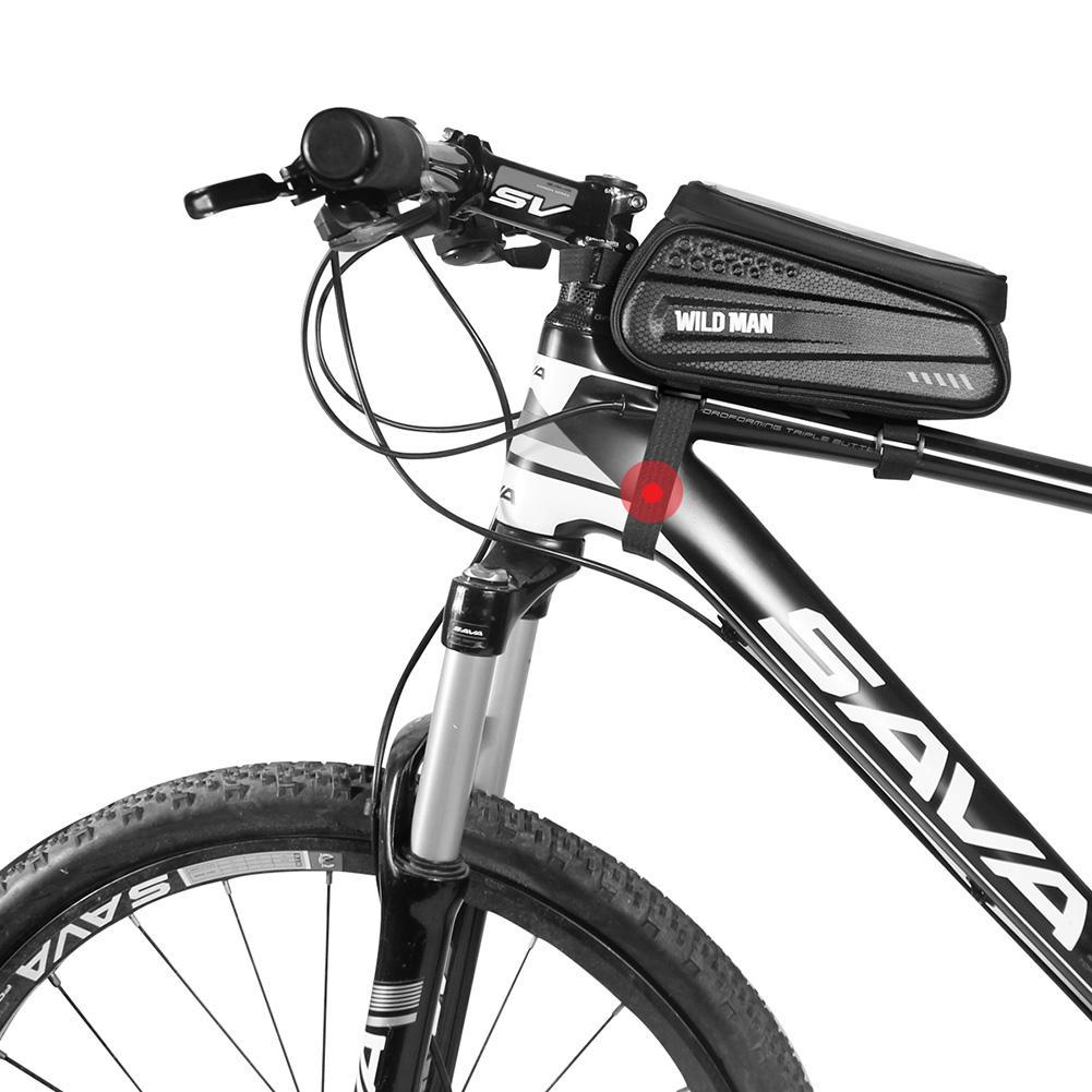 WILD MAN Waterproof MTB Bicycle Phone Bags Touch Screen Bike Top Tube Pouch