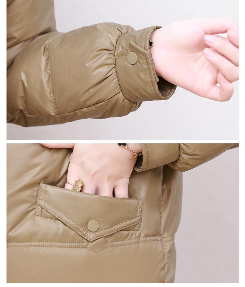 Women's 2024 Winter Korean Style Stand-Up Collar Plus Size Warm Down Jacket for Middle-Aged and Elderly