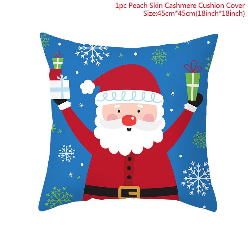 Home Decor Merry Christmas Pillowcase Home Christmas Decorations Christmas Gift Ornament Pillowcase 45x45cm Funda De Almohada