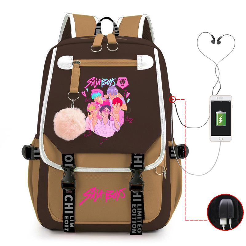 Witch Hunters Peripheral Korean Edition Student School Bag Cross-border College Wind Reduction Large Capacity Ridge Backpack
