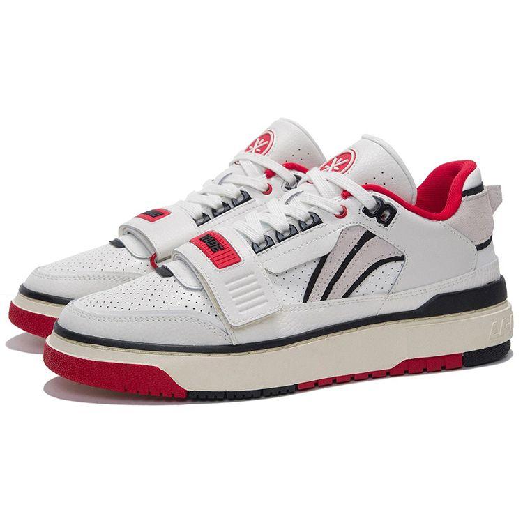 Li Ning Rookie Slip Resistant Durable Low Top Basketball Shoes Men Sneakers White Black ABCS027-1