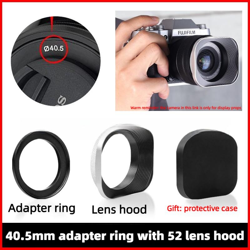 Metal Square Lens Hood for Fuji film XC 35mm F2&XF 23mm / 35mm F2 R WR Lens on XPro3 XT4 XT3 XT30 XT20
