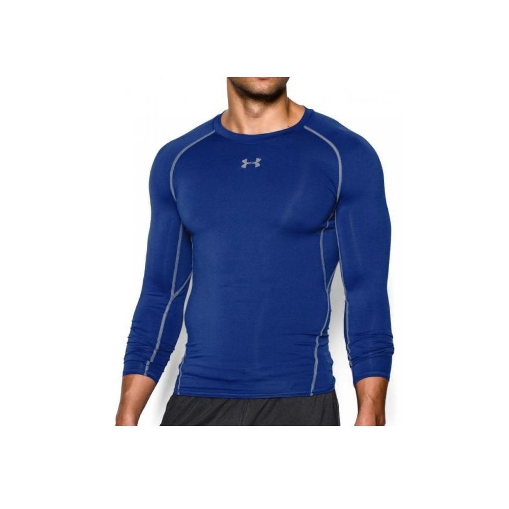 Under Armour Long Sleeve Training Compression Shirt Men Tops Blue 1257471-400