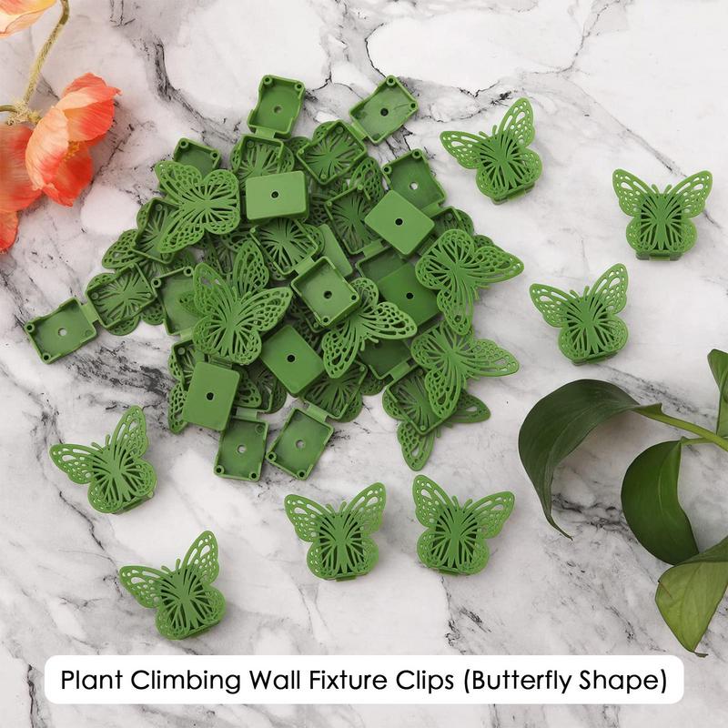 Plant Clips For Climbing Invisible Adhesive Reusable Butterfly Indoor Plant Climbing Fixture Clips For Pothos Clematis Home 100pcs