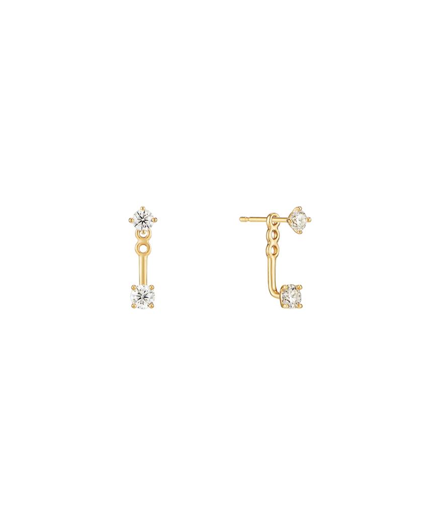 Tatiana [Silver 925] Moissanite Ear Jacket Earrings_De0004